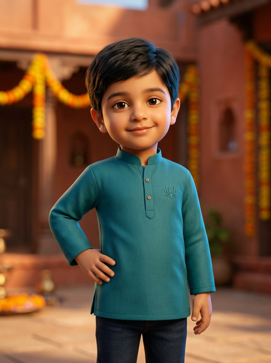 Aryan rendered in Pixar 3D animation style