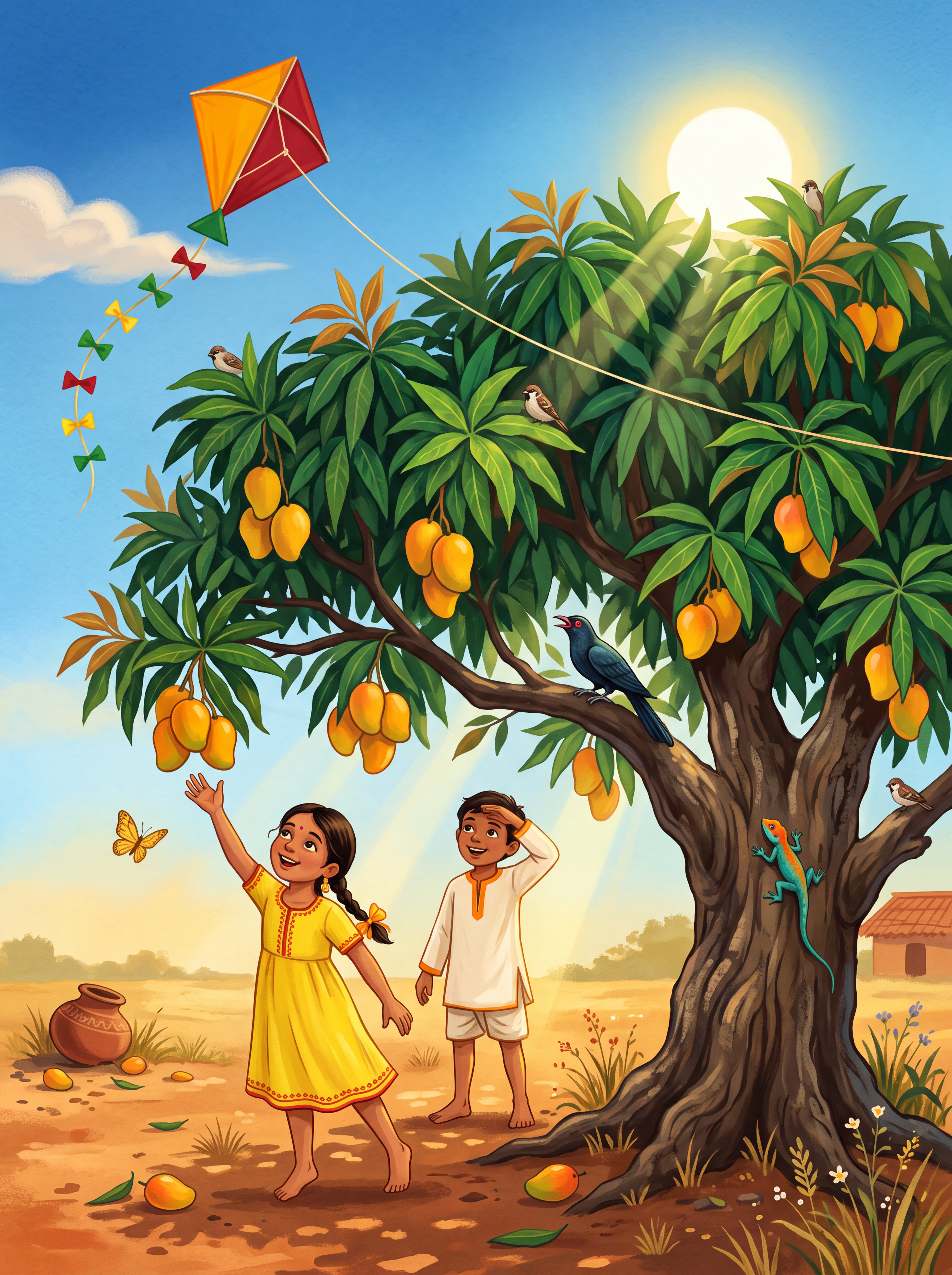 Summer Magic Activity Pack — Mughal-influenced gouache cover illustration